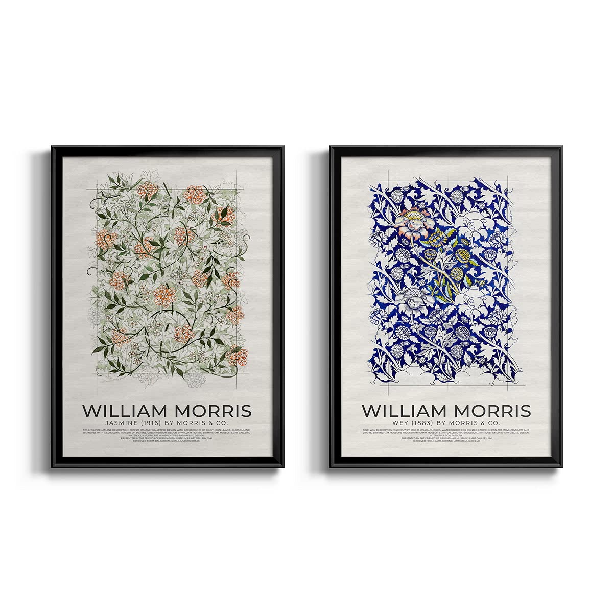 Amazon.com: William Morris Wall Art Collection Set Premium Black